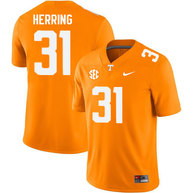 Men #31 Caleb Herring Tennessee Volunteers College Football Jerseys Stitched Sale-Orange